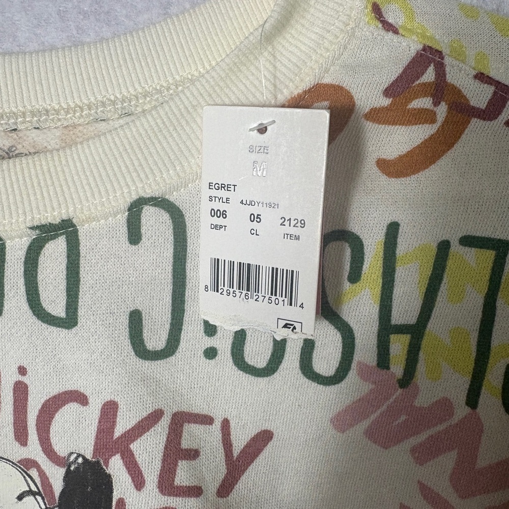 Disney Graffiti Sweatshirt Size M New - Picture 3 of 5
